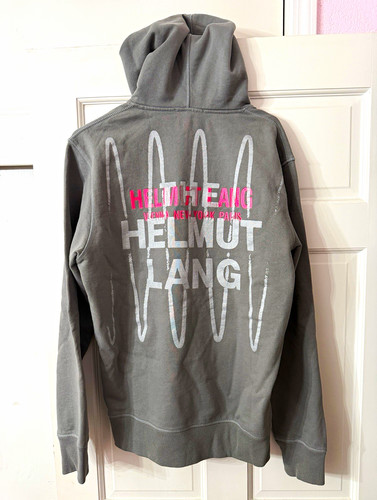 HELMUT LANG PEBBLE PELVIS LOGO HOODIE