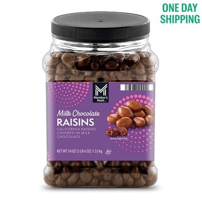 Member's Mark Chocolate Covered Raisins 54oz Bulk Candy Snack Sweet Treat