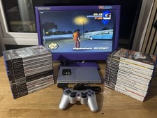 Sony PlayStation 2 Slim PS2 Silver Console Bundle | 1 Controller | 24 Games 