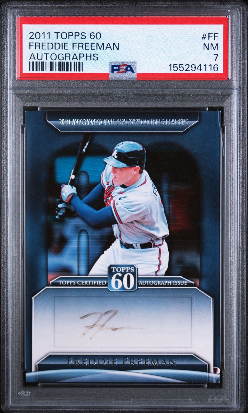 2011 Topps 60 Freddie Freeman Rookie Auto #T60A-FF PSA 7