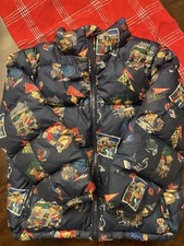 RARE Ralph Lauren Polo Child  s Size 5 Winter Bear Puffer Coat Down Navy Blue