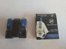 Apace Vision LED Safety Lights (2 Pack) + Clip On Strobe/Running Lights (Blue)