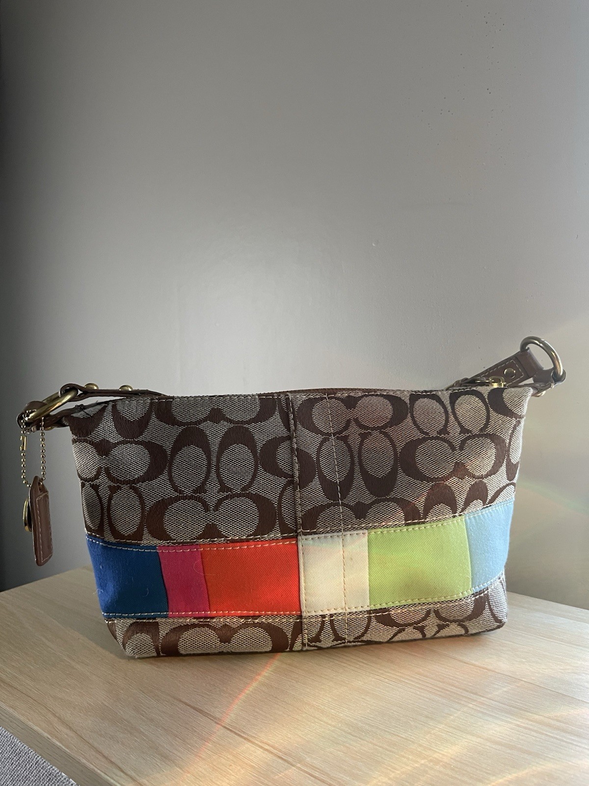 Coach Patchwork Logo Shoulder Bag Brown Multicolo… - image 2