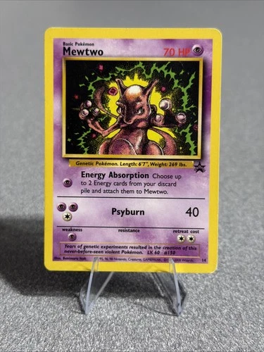 🔥 Mewtwo 14/53 - WoTC Black Star Promo - LIGHTLY PLAYED Pokémon Card