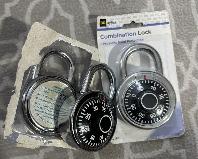 Lot Of Three DG Office Combination Locks