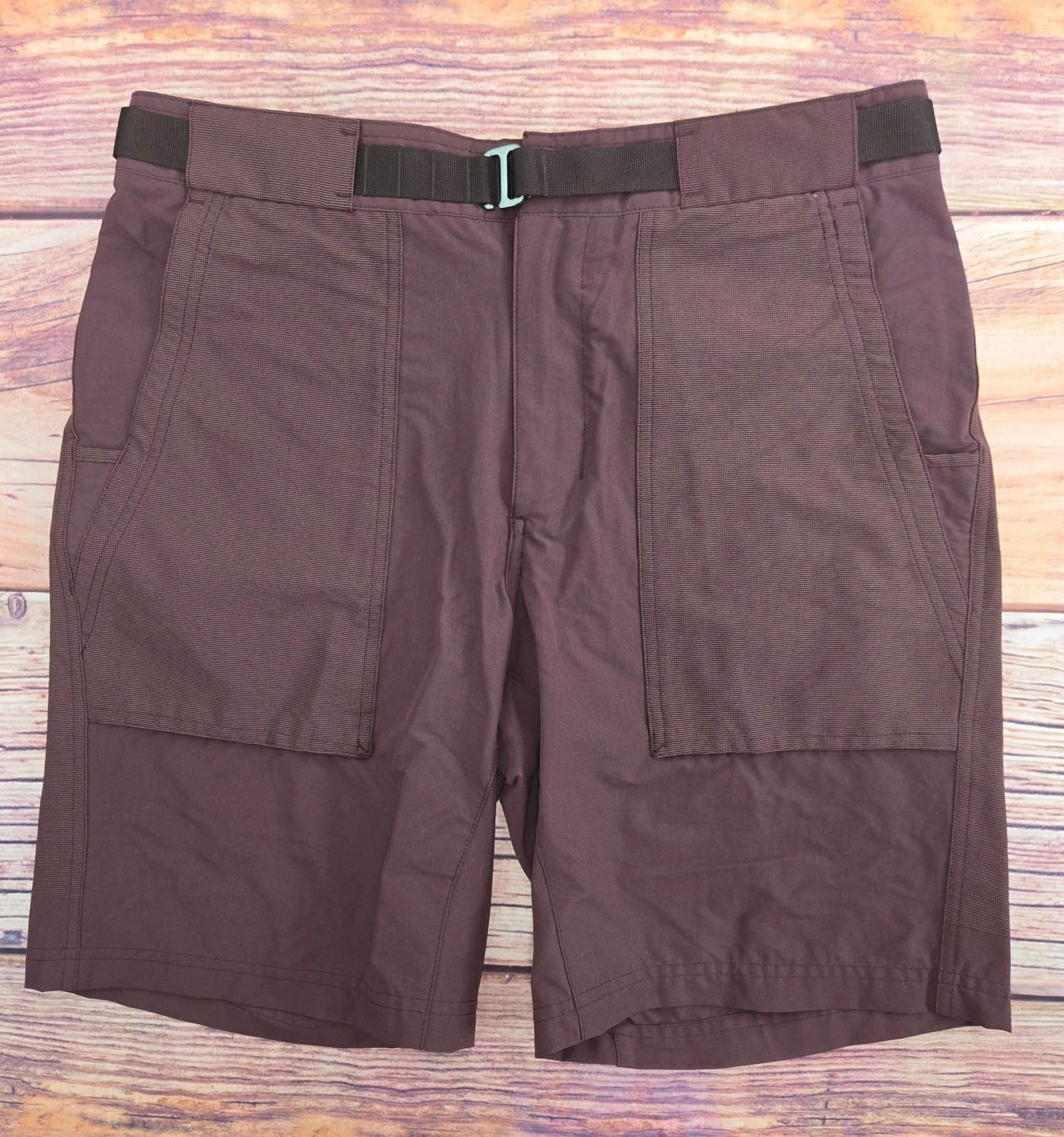 REI Co-Op Mens Burgundy Nylon Hiking Shorts 34