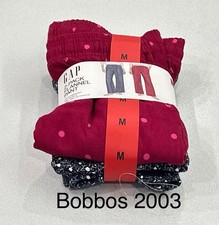 Gap Women  s 2-Pack Relaxed Fit Cotton PJ Pants, Navy, Size M