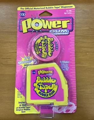 Vintage 1997 Bubble Tape Power Gum Dispenser New