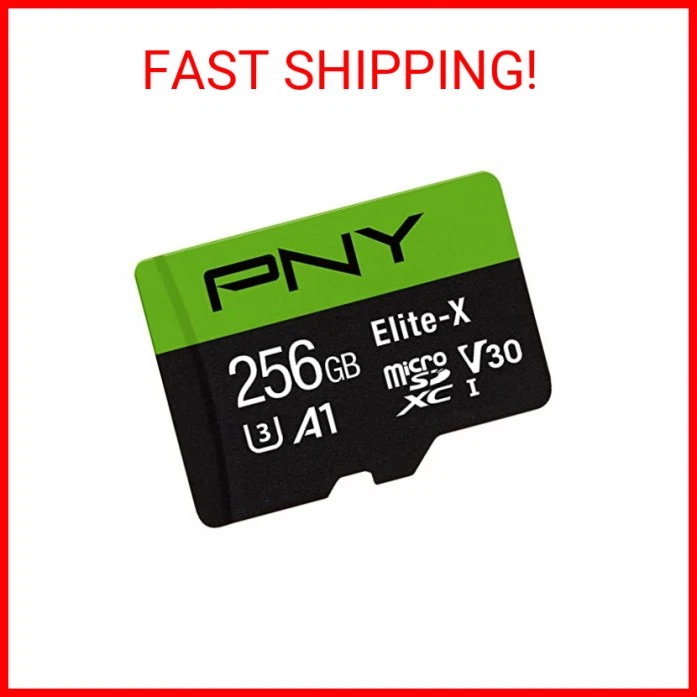 PNY 256GB Elite-X Class 10 U3 V30 microSDXC Flash Memory Card - 100MB/s, Class 1 - Image 2 of 2