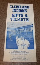 Cleveland Indians 1980 Downtown Gift Shop Brochure w/ Photos and Prices