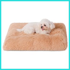 Waterproof Dog Crate Bed,Plush Dog Bed with Removable Washable Cover,Faux Fur...