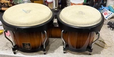 LP Aspire Bongo Drums Vintage Brown/ Lt Brown Wood Percussion Drum Bongos