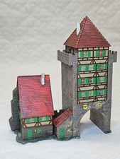 WIAD 1042 H0 STADT-TOR MIT HAUS AN DER MAUER fertig gebaut SAMMLER VINTAGE RAR