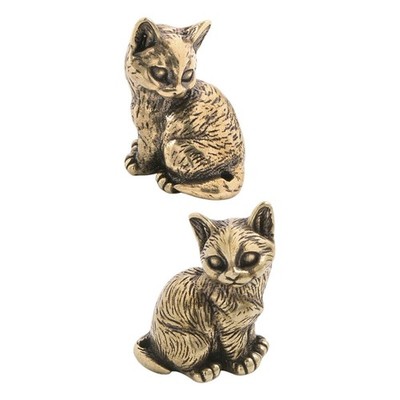 Statue süße Katze Figur Herzstück Tischdeko Kunstwerk Sammlung