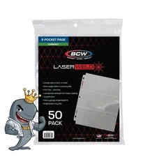 BCW LaserWeld 3-Pocket Currency Page 50ct Pack FREE SHIP