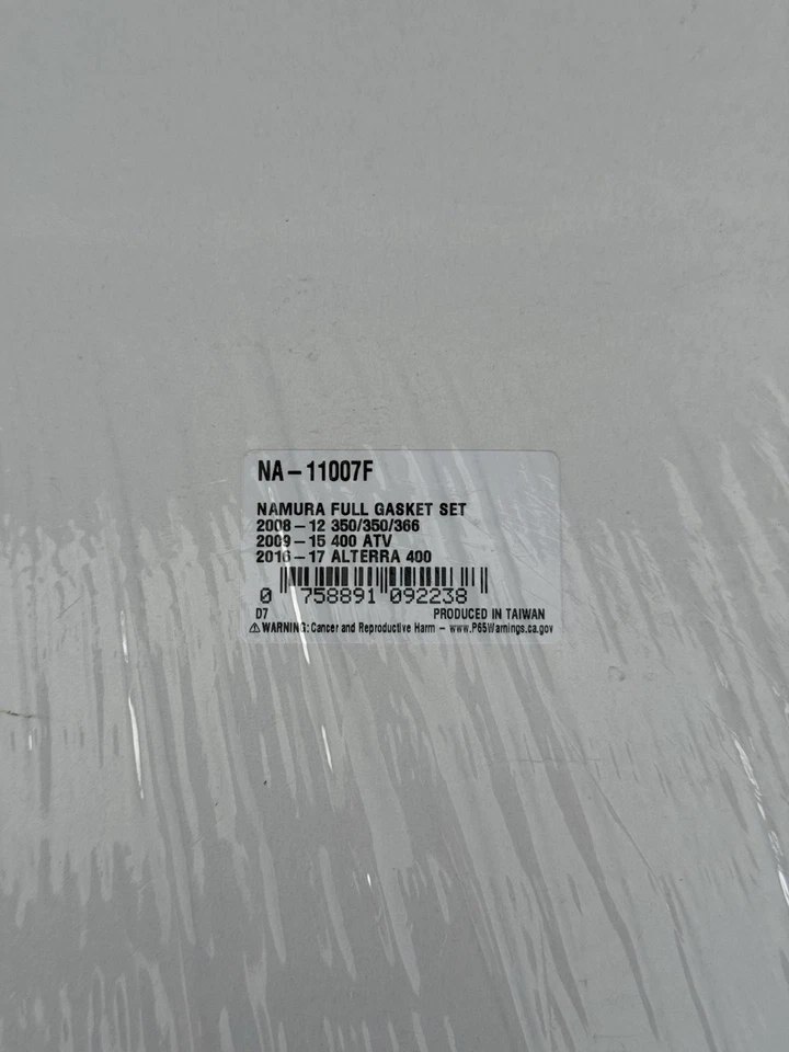 Namura Full Gasket Kit for Arctic Cat 350 366 400 ATV 2008 2017 Top Set Gasket - Image 2 of 4