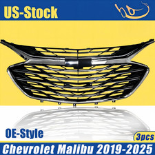 Chromeblack Front Grille Upper Lower Grill For Chevrolet Chevy Malibu 2019-2025 Chromeblack Front Grille Upper Lower Grill For Chevrolet Chevy Malibu 2019-2025