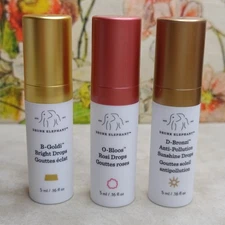 Drunk Elephant Skincare 3pc Travel Set D-Bronzi, B-Goldi, O-Bloos Rosi Drops NEW