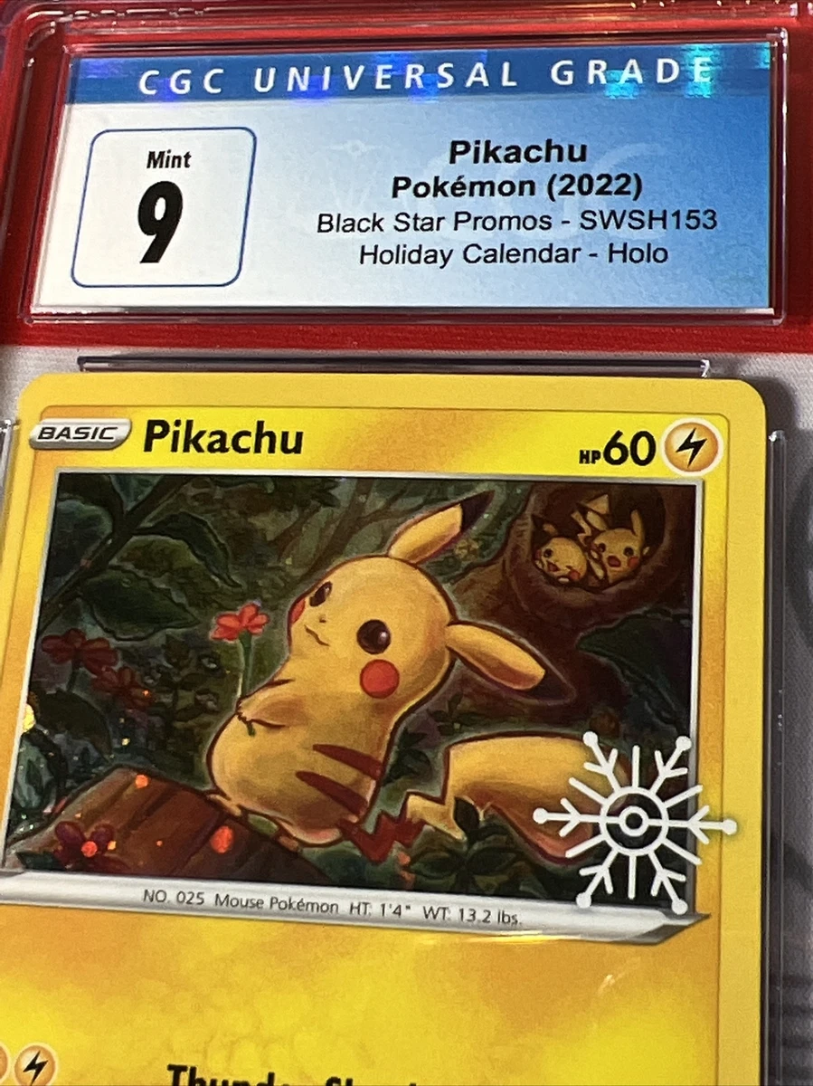 Pokemon TCG Pikachu SWSH153 Holiday Advent Calendar Festive Stamped Promo  CGC 9 | eBay