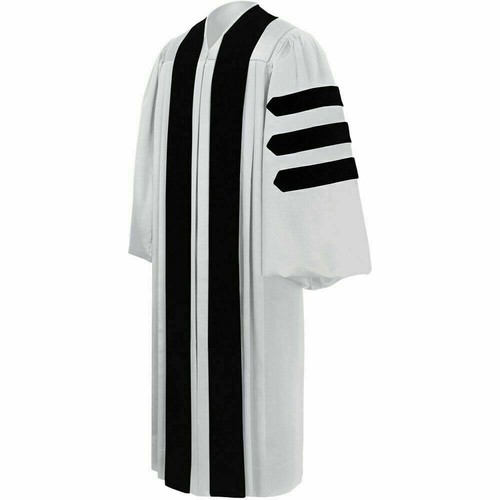 Robe de clergé blanche de luxe pour pasteur et ministre costume cosplay sur mesure - Photo 1/4