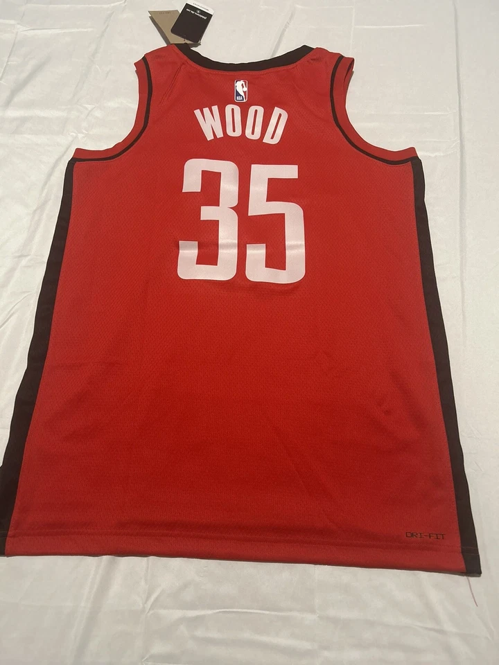 🔥Red Houston Rockets Christian Wood Swingman Jersey Size 44🔥🏀 - Image 2 of 4