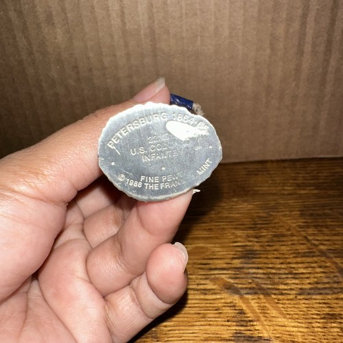 VINTAGE THE FRANKLIN MINT 22ND U.S INFANTRY FINE PEWTER 54MM - Picture 6 of 6