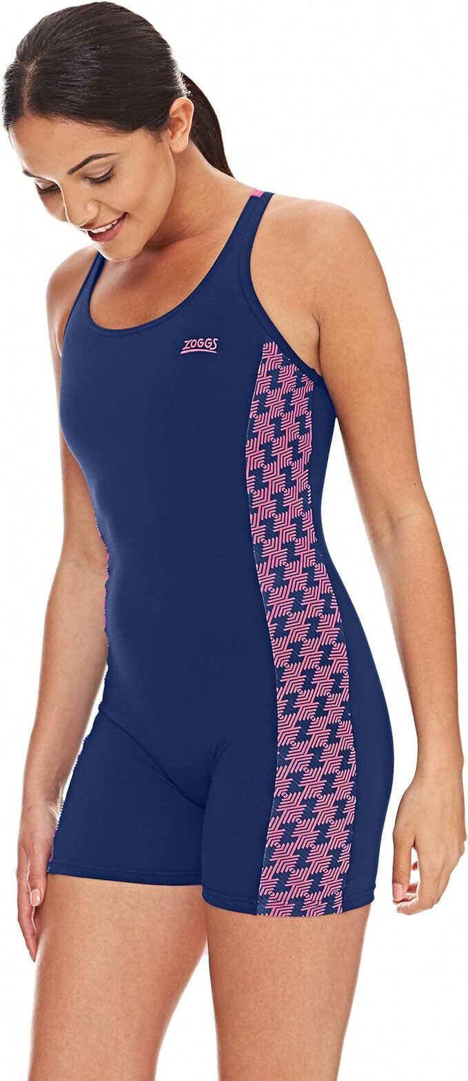 Zoggs Solo Leg Suit Modest Swimsuit Size 12 Legsuit Coverage Support