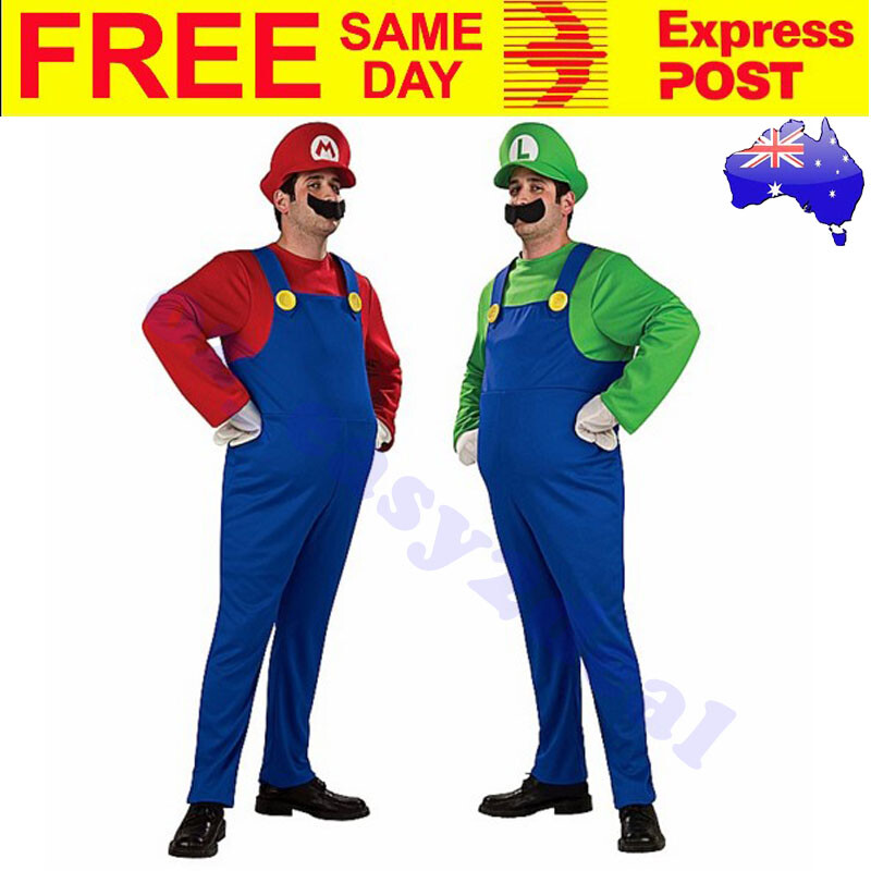 Deguisement Enfant Mario Et Luigi Costume De Plombier Super Brothers Pour Cosplay Adulte/enfant - Avec Déguisement Garçon