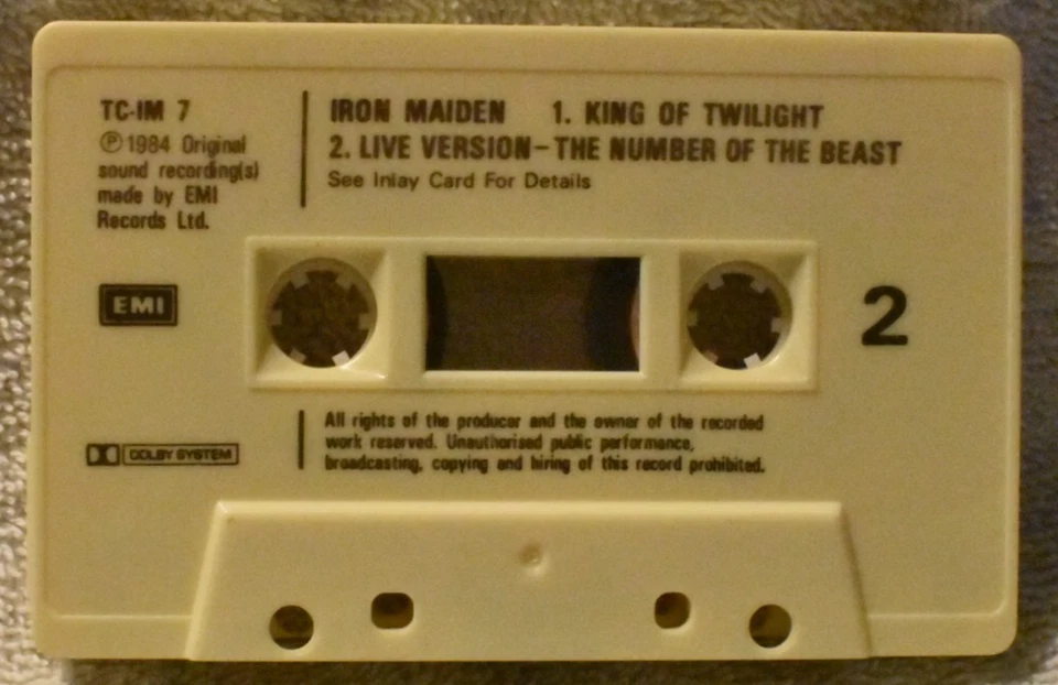 IRON MAIDEN - ACES HIGH UK CASSETTE SINGLE 1984 EMI RECORDS - OUT OF PRINT - Image 2 of 4