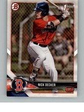 2018 Bowman Draft Nick Decker BD-124 Boston Red Sox