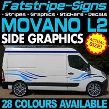to fit VAUXHALL MOVANO L2 MWB GRAPHICS STICKERS STRIPES DECALS CAMPER VAN