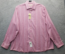 Michael Kors Dress Shirt Men 18 Multi Checkered Regular Fit Non Iron Button Down