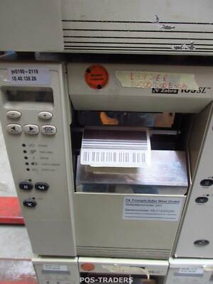 Zebra 105SL 10500-200E-0070 DT/TT LAN Barcode Label Printer TESTED & PRINTS OK