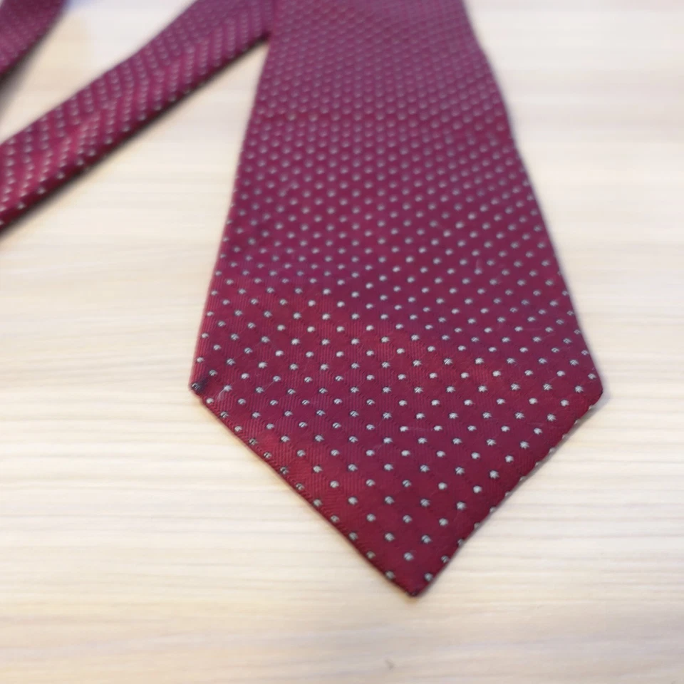 Corbata para el cuello para hombre roja seda lisa traje moderno de lujo borgoña JAPÓN IVY LEAGUERS CLUB Foto 4 de 4