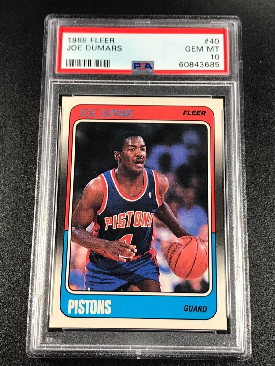 JOE DUMARS 1988 88-89 FLEER #40 BASE CARD PSA 10 GEM DETROIT