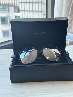 Lunettes De Soleil Linda Farrow Femme - Modèle Oversized Mirroir, Occasion Style