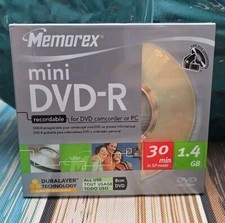 Memorex Mini DVD-R 30 Minute 1.4 GB Recordable For DVD Camcorder Or Pc