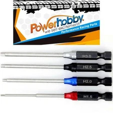 Powerhobby RC Hex Driver 1/4" Tool Set Metric 1.5, 2.0, 2.5, 3.0mm