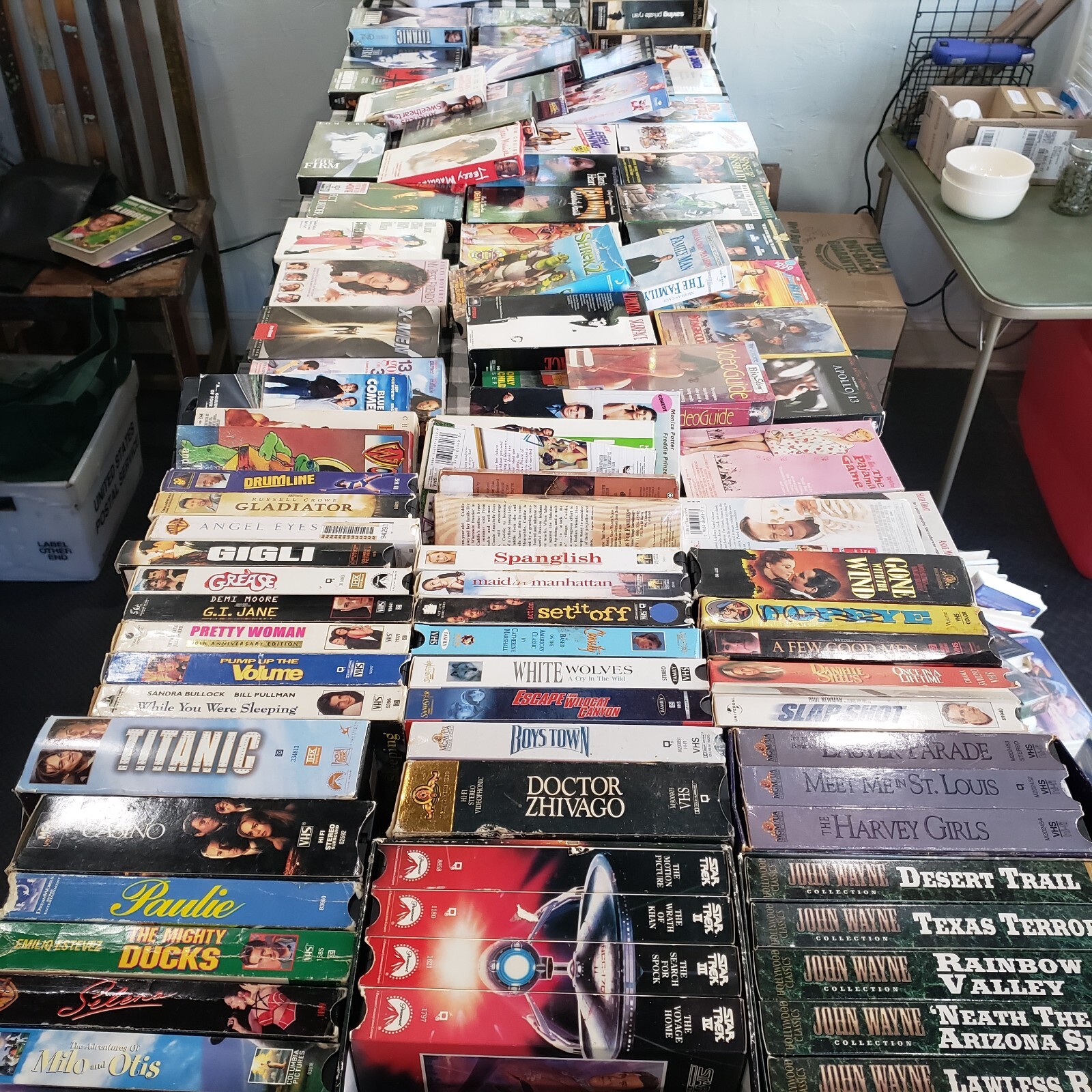 HUGE LOT 80 Vintage VHS Action Scifi Comedy Box Sets Romance War VCR