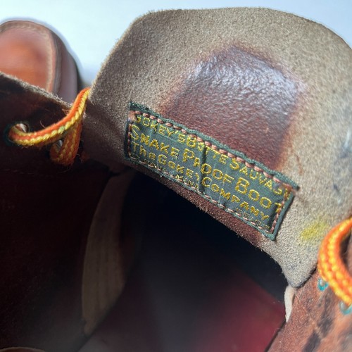 Vintage Gokey Chukka Boots Mens 10.5 Snakeproof Sauvage Hiker Brown USA Vibram - Picture 9 of 13