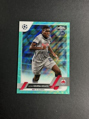 2022-23 Topps Chrome UCC Lucas Gourna-Douath Aqua Wave Refractor Rookie RC /199
