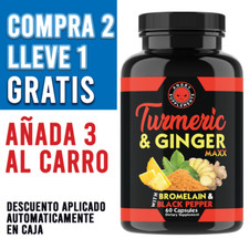 Turmeric Curcumin with Ginger  Black Pepper, Ayuda con el dolor natural 60 ct