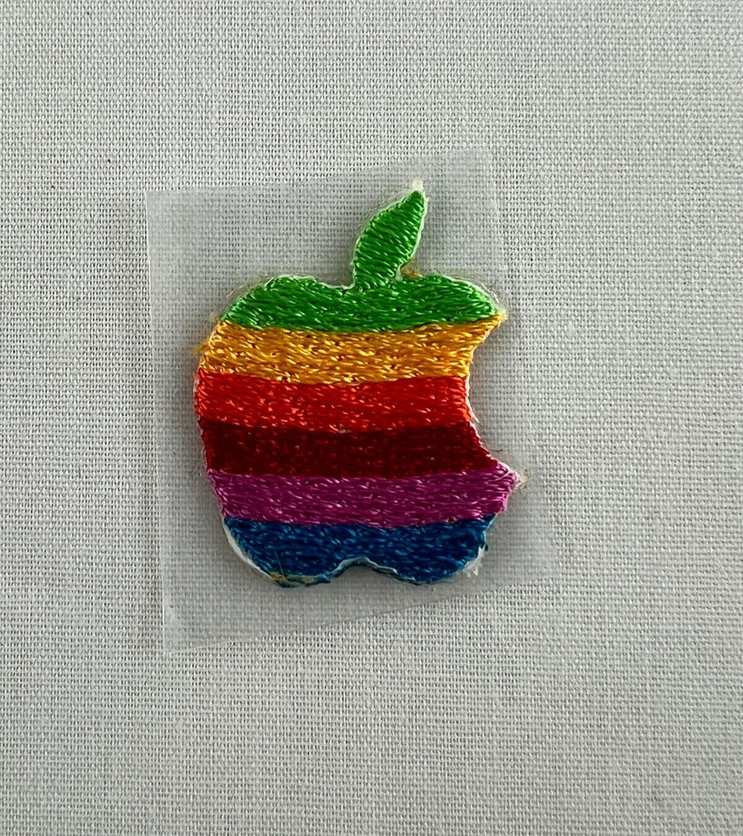 Apple Computer Vintage Rainbow Embroidered Logo Sticker or Apple Computer Vintage Rainbow Embroidered Logo Sticker or