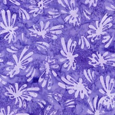 Benartex Batik Bali Blooms "Crazy Daisy" 9152 66 Grape by half-yard