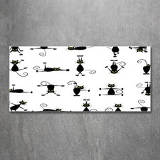 Wandbild aus Plexiglas® Druck auf Acryl 120x60 Tiere Katzen