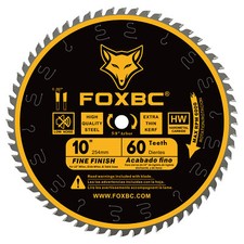 60-Tooth 10-Inch Table/Miter Saw Blades Thin Kerf Fine Finish Crosscut Blade