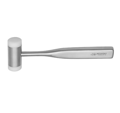 Knochenhammer 18 cm x 25 mm austauschbare Tefloneinsätze Zahnimplantat Chirurgie UK