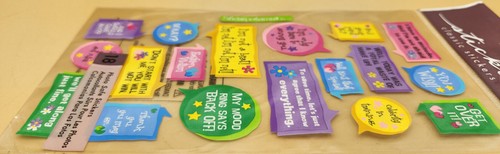 RETIRED Sticko 18ct BRAT BUBBLE CAPTIONS Scrapbook Stickers, BRAND NEW - Picture 5 of 7