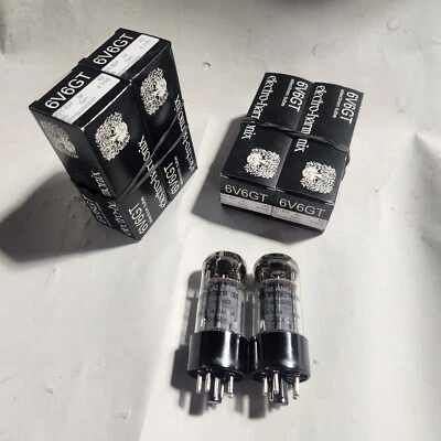 ELECTRO-HARMONIX 6V6 NEW, GT EH vacuum tubes, Factory Platinum Matched PAIR - boxes never opened.