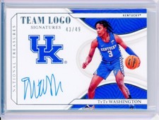 2022-23 Panini National Treasures Collegiate TYTY WASHINGTON AUTO RC Rookie /49